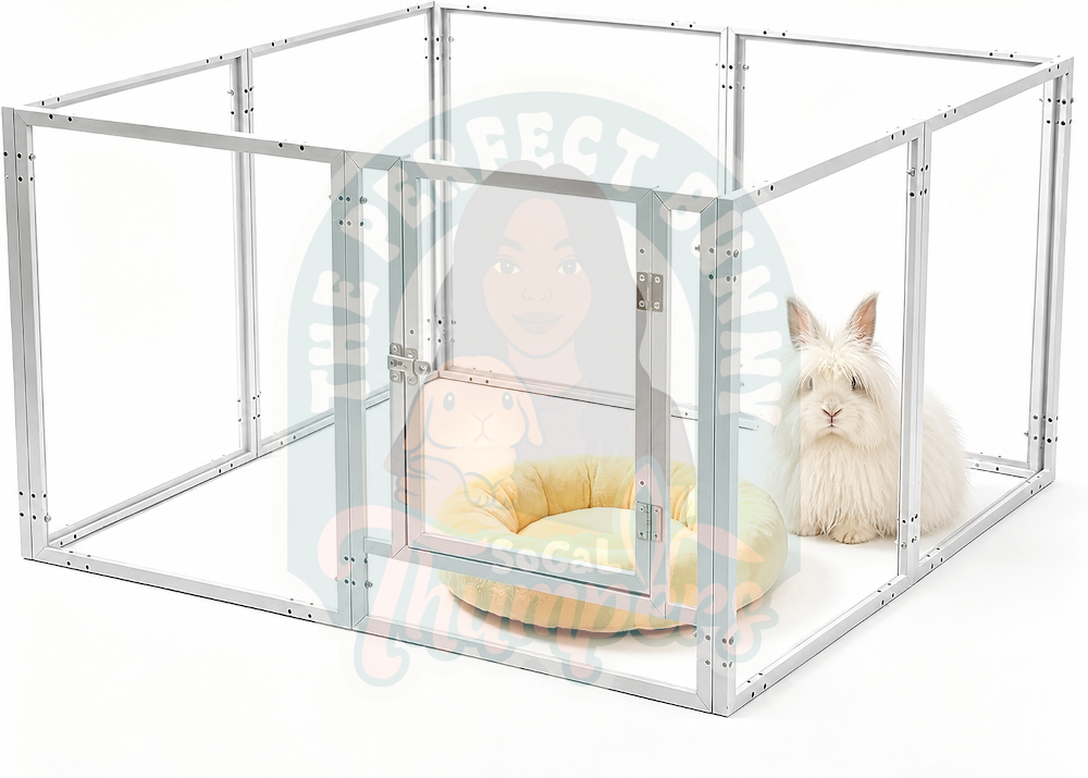 Clear Acrylic Rabbit Indoor / Outdoor Playpen Kennels - Choose Kennel Type